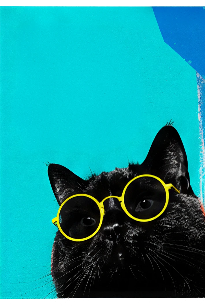 Gato usando óculos